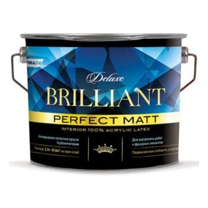 Краска DELUXE BRILLNAT PERFECT MATT 2,7 л фотография картинка изображение