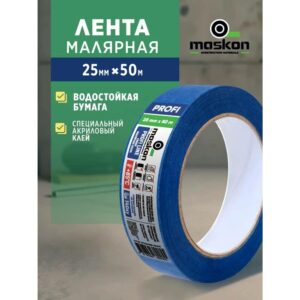 Лента PREMIUM LINE малярная MT8248B-2550 25 мм*50 м MASKON изображение