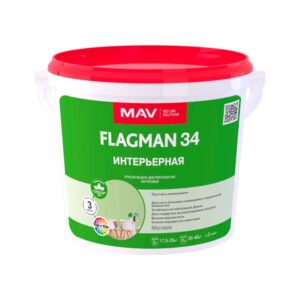 Краска FLAGMAN 34 интерьерная 1,4 кг MAV изображение