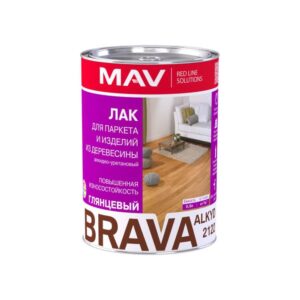 Лак BRAVA ALKYD 2122 для паркета глянцевый 0,7 кг MAV изображение